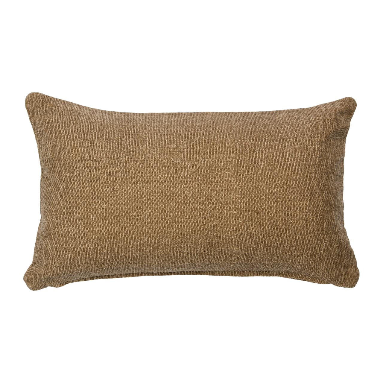 Hello Honey® 20'' Brown Woven Canvas Lumbar Pillow Cover
